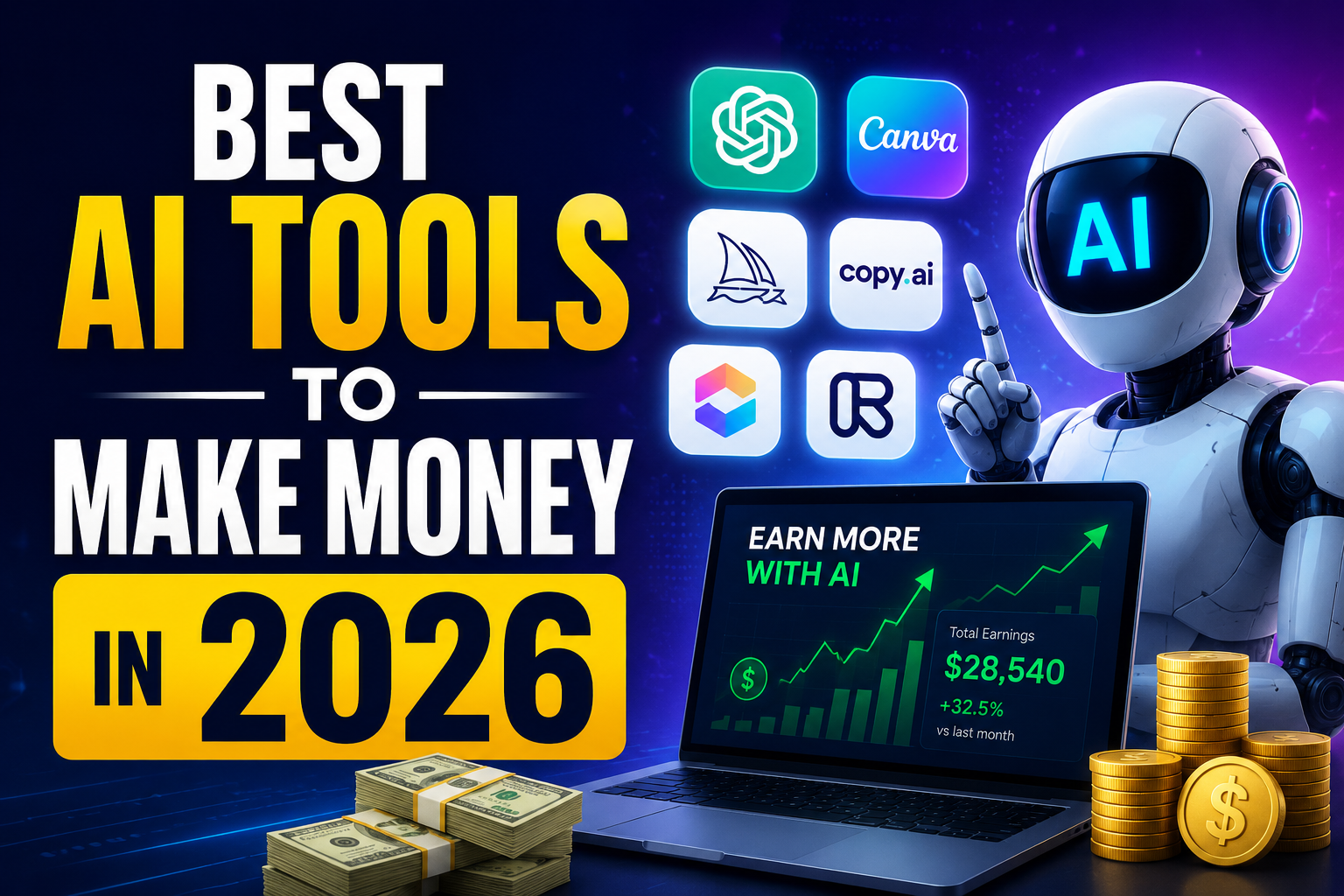 Best AI Tools to Make Money in 2026: 15 Powerful AI Tools That Actually Work