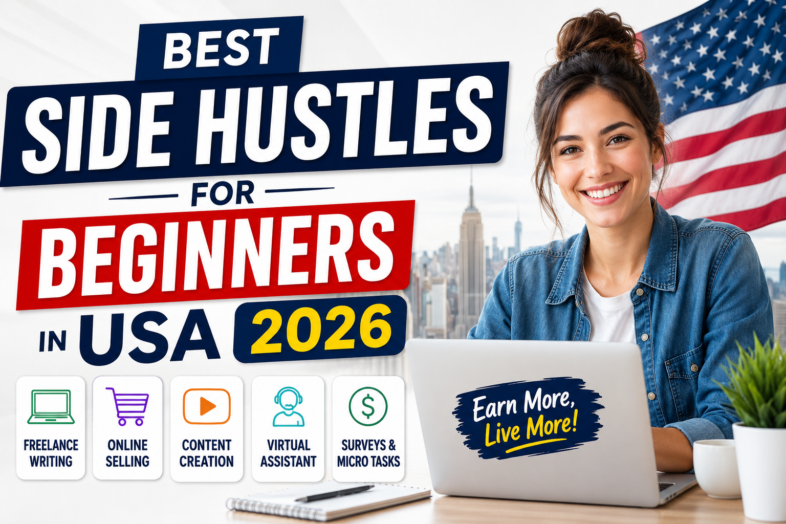 Best Side Hustles for Beginners in USA: 20 Proven Ideas to Start in 2026